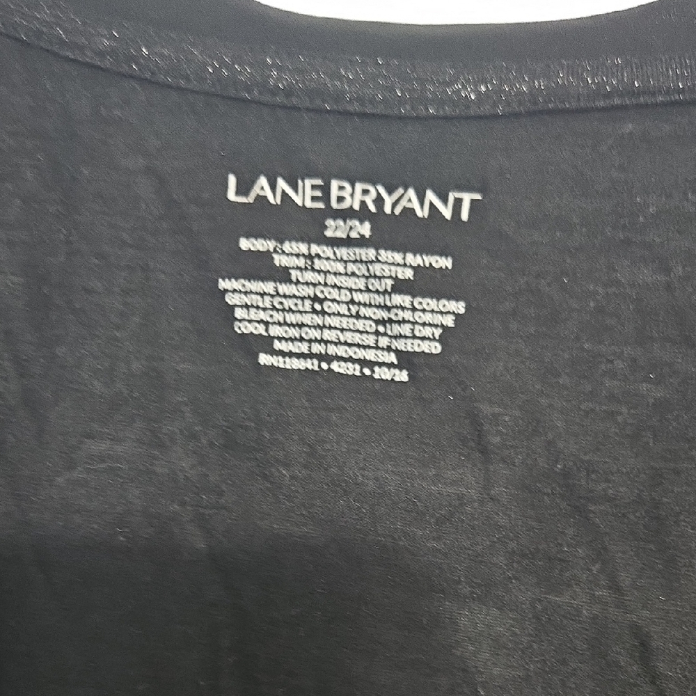 Lane Bryant Black Long‎ Sleeve Blouse - Picture 6 of 6